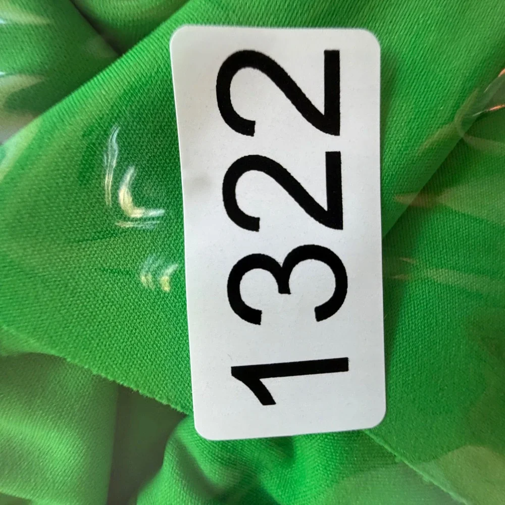 Antonio Melani Green One Shoulder Ruffle Bikini Set Swimsuit‎ NWT Small
